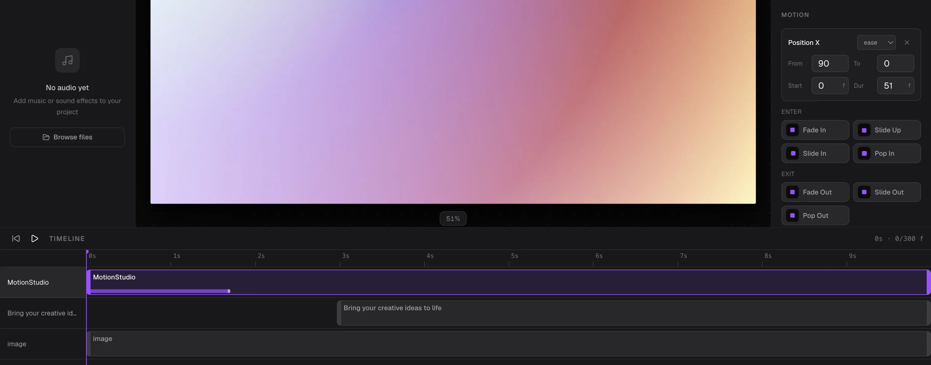 Keyframe your motion
